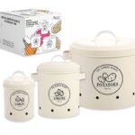 Set 3 Metal Breathable Tin Food Container 23cm