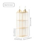 Off White Hanging Dustproof Storage Bag - Multi-Layer Organizer for Bags, Clothes & Accessories, 3-Tier Non-Woven Fabric