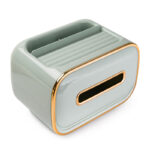 Blue PET Luxury Tissue Box – Multifunctional Desktop Paper Towel Organizer for Home and Living Room