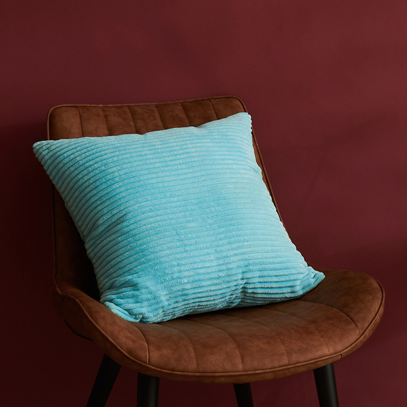 Sky Blue Set of 4 Corduroy Pillow Covers – Solid Color Minimalist Throw Cushion Covers – 45x45cm (Pillow Inserts are NOT Included)