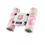 Pinkish White Mini Pocket Binoculars - 8x21 High Power Colorful Binoculars for Kids