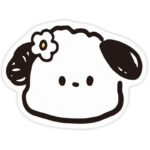 2 Pcs Style 7 White and Black Puppy pattern Cartoon Pet Feeding Mat for Cats & Dogs - Absorbent Diatom Mud Splash-Proof Mat, Easy to Clean