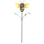Yellow And Black Bee Pattern Charming Metal Garden Stakes | Welcome Yard & Lawn Decor