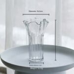 Nordic-Style Glass Vase - Elegant Fluted Flower Vase for Home Decor(Transparent)