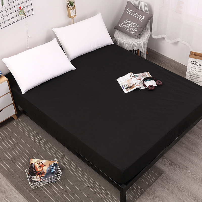 Black Queen Size Waterproof Fitted Mattress Protector – Soft & Breathable Bed Cover, Hypoallergenic, Deep Pocket (152x190x30cm)
