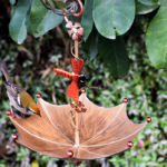 Dragonflies Charming Hanging Umbrella Bird Feeder - Decorative Outdoor Garden Accent