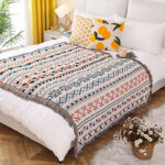 Claude Monet INS-Style Illustrated Line Blanket - Multi-Use Design