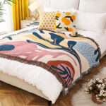 Alice INS-Style Illustrated Line Blanket - Multi-Use Design