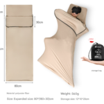 Khaki Ultra-Stretch Sleeping Bag Liner - Portable & Lightweight Envelope Sleep Sack for Camping & Travel