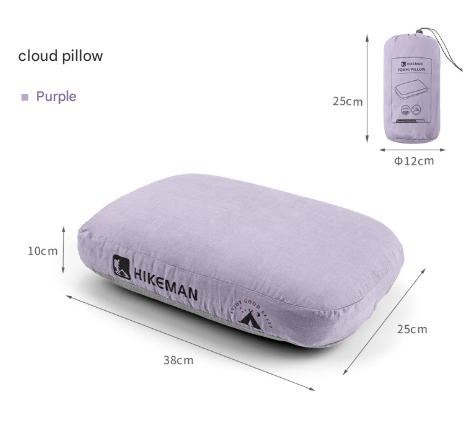 Purple Reversible Memory Foam Travel Pillow – All-Season Comfort Neck Support for Deep Sleep & Portability