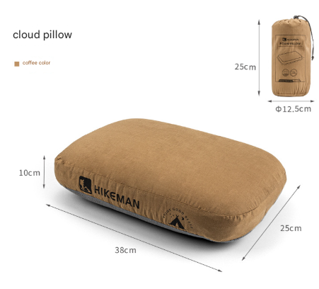 Coffee Reversible Memory Foam Travel Pillow – All-Season Comfort Neck Support for Deep Sleep & Portability