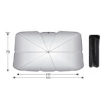 Large size Foldable Car Windshield Sun Shade Umbrella - Ultimate UV & Heat Blocker for Interior Protection