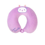 2-in-1 Convertible Eye Mask & Travel Neck Pillow Set - Plush Fabric with Snap Closure(purple)