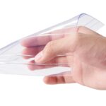 VEVOR Strip Curtain, 2286 cm L x 20 cm W x 2 mm Thickness, Clear Ribbed PVC Curtain Strip Door Bulk Roll, Plastic Door Strips for Doorways of Supermarket, Garage, Warehouse, Barn, Pet Animal House