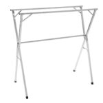 VEVOR 2-Tier Telescopic Clothes Drying Rack w/ 30 Windproof Holes & 2 Shoe Hooks