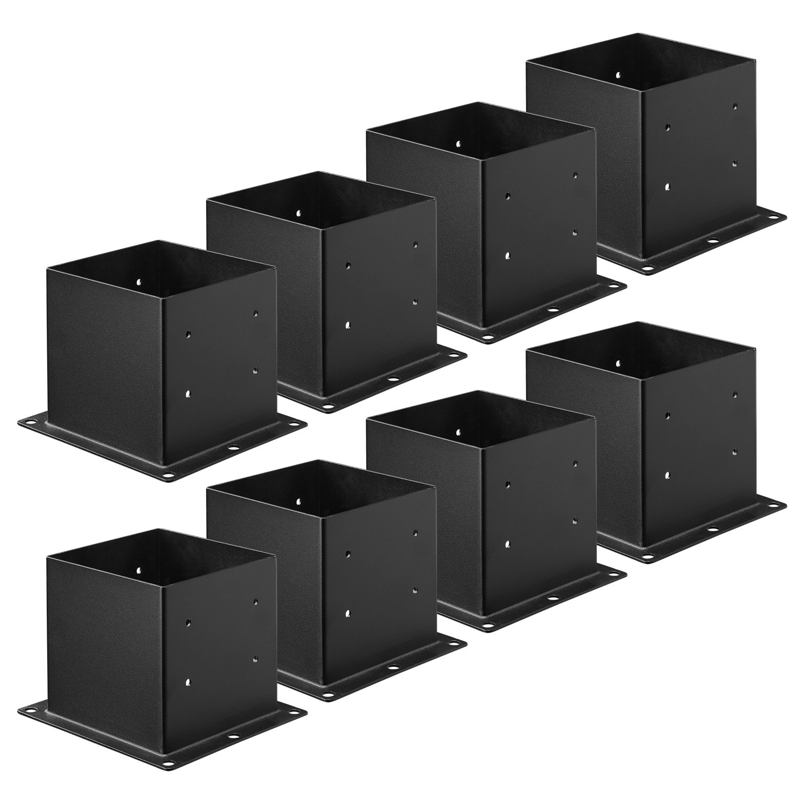 VEVOR 8 Pcs 4×4 Post Base Bracket Wood Fence Post Anchor Inner Size 3.6×3.6 in