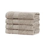 Samland Premium Cotton Washcloths 4-Pack Quick-Dry Face Towels Set-Linen