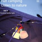 Two random color (green - yellow - white - red) outdoor camping lights, convenient for hiking, multi-scenario water bottle lights, ambient lights, suspended hanging lights with focused light