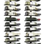 Set 2 Pcs Metal Wall Mount Wine Rack for Wine Bottles, Liquor, Champagne (Holds 10 Bottles)