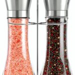 Modern Stainless Steel Salt and Pepper Grinder Set