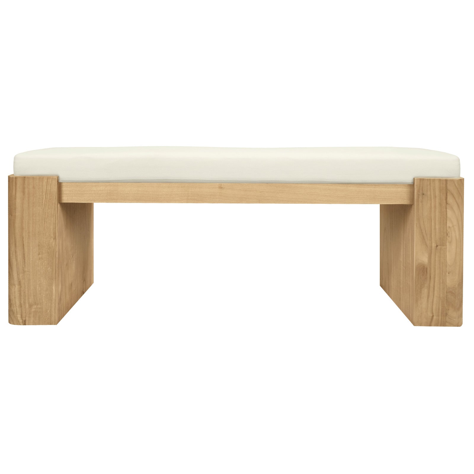 Adelle Solid Mindi Timber Bench – Small (Natural)