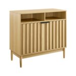 Sarantino Eleni 2-Door Sideboard Buffet Hallway Cabinet Storage Console Cupboard in Natural