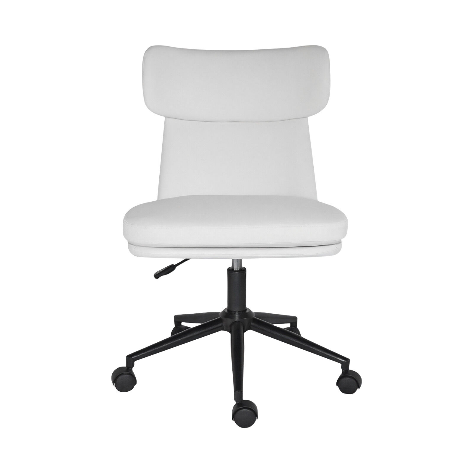 Office Desk Chair – PU Leather Home Office Swivel Chair Computer Seat WHITE