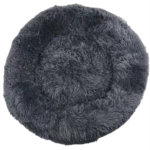 YES4PETS Medium Calming Plush Cat Dog Bed Fluffy Bedding Grey