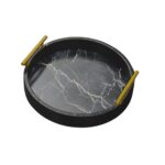 Maison Round Tray - Small - Black