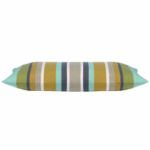 Corban Aqua Rectangle 35x70cm Striped Multicoloured Cushion Cover Nautical