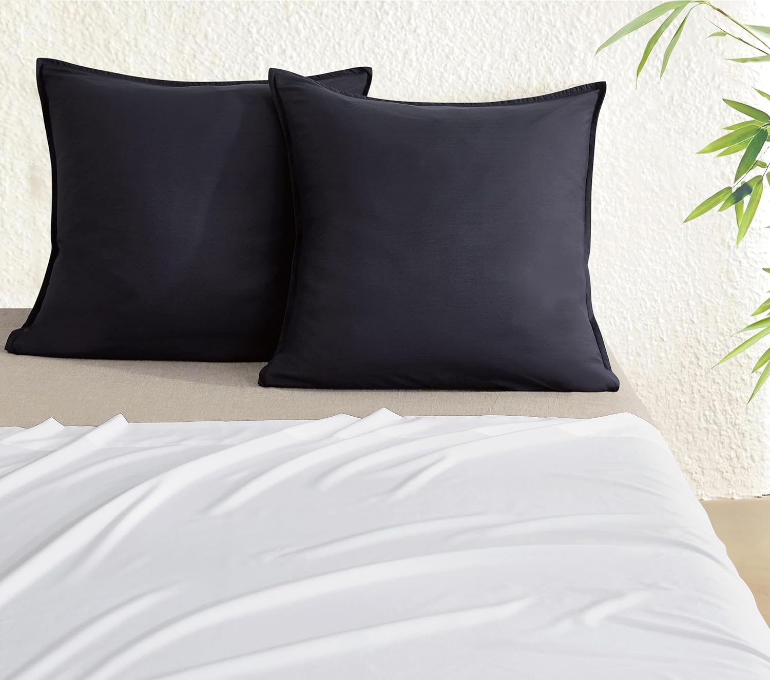 Bamboo Microfibre European Pillowcase x2 (one pair) – Charcoal