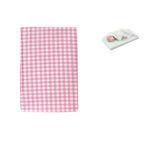 Checked Pink Bassinet Fitted Sheet with a Flat Sheet Sewed Attached