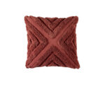 Bianca Haven Terracotta Cotton Chenille Square Cushion