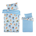Bluey Bingo Reversible Striped Licensed Quilt Cover Set Single