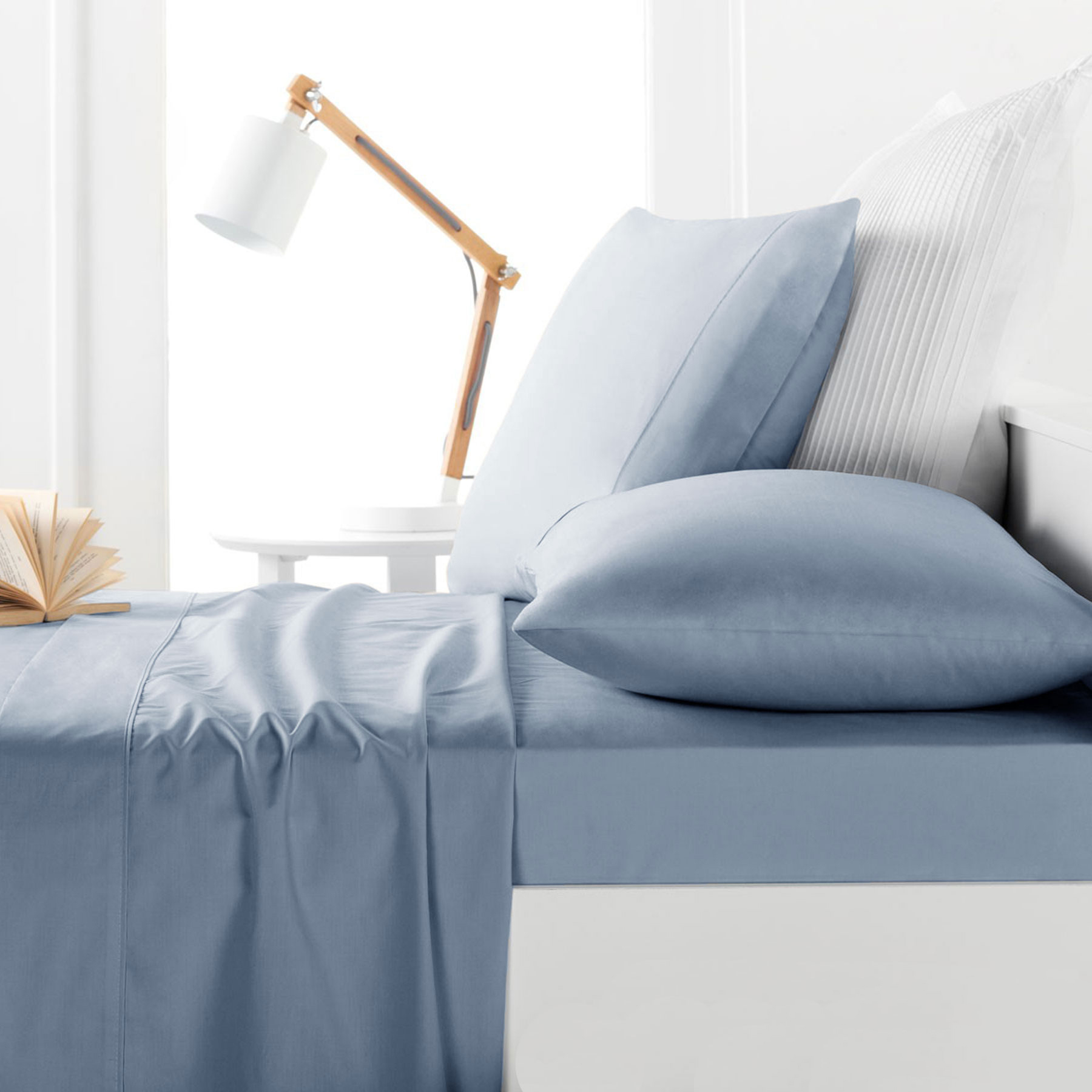 Belmondo 225TC Sheet Set French Blue – Queen