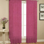 Pair of Crushed Sheer Curtains Burgundy