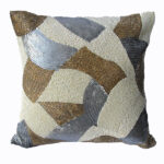 MoonRock Beaded Filled Cushion - Beige