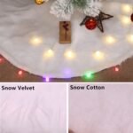 60/78/90/122cm Christmas Snow Plush Tree Skirt Xmas Base Floor Mat Cover Decor, 90cm (35.4")