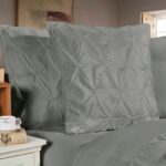 Diamond Pintuck Premium Ultra Soft European Pillowcases 2-Pack - Grey