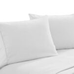 400 thread count bamboo cotton twin pack pillowcase white