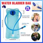 2L Water Backpack Bladder Bag Hydration System Camelbak Pack Hiking Cycling Od