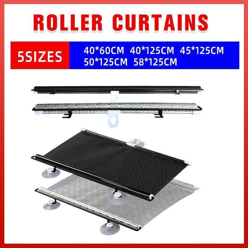 Silver Roller Blinds Suction Cup Sunshade Blackout Curtains Car Home Window Curtains - 40 X 125 CM 1 V528 9360312118703 202510030754 00