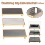 Countertop Absorbent Drainage Mat Sink Splash Pad Bathroom Tray Water Catcher - White