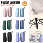 Portable Compact Five-Fold Umbrella UV Sun Protection Travel Manual Umbrella - Blue