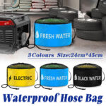 Hose Storage Bag Caravan Camping RV Cable Water Hose Electrical Cords Organizer - Blue