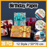 20pcs Cute Animal Cartoon Gift Wrapping Paper for Toys Bookskin and Crafts - Birthday Gift-20PCS