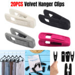 Clothes Drying Clips 20 Pack Velvet Flocking Trouser Pegs Hanger Grip Clamp Set - Beige