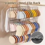 Stainless Steel Drying Rack Multi Function Windproof Underwear Clip Sock Hanger - 3-Tier