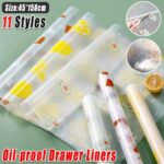 Household Drawer Liner Paper Wardrobe Dustproof Cabinet Mat Grease Proof Mat - Leaf