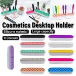 Silicone Makeup Organizer Cosmetic Storage Box Lipstick Brush Holder Desktop Box - Green